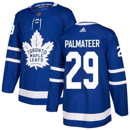 Men's Adidas Toronto Maple Leafs #29 Mike Palmateer Blue Home Authentic Stitched NHL Jersey