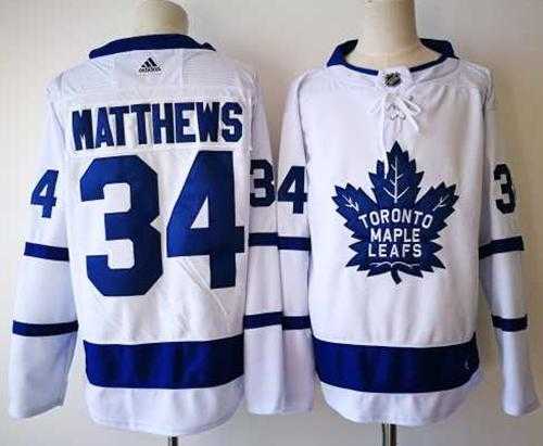 Men's Adidas Toronto Maple Leafs #34 Auston Matthews White Road Authentic Stitched NHL Jersey