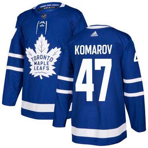 Men's Adidas Toronto Maple Leafs #47 Leo Komarov Blue Home Authentic Stitched NHL Jersey