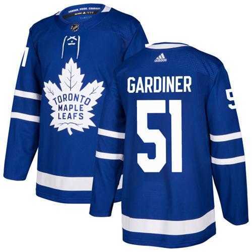 Men's Adidas Toronto Maple Leafs #51 Jake Gardiner Blue Home Authentic Stitched NHL Jersey