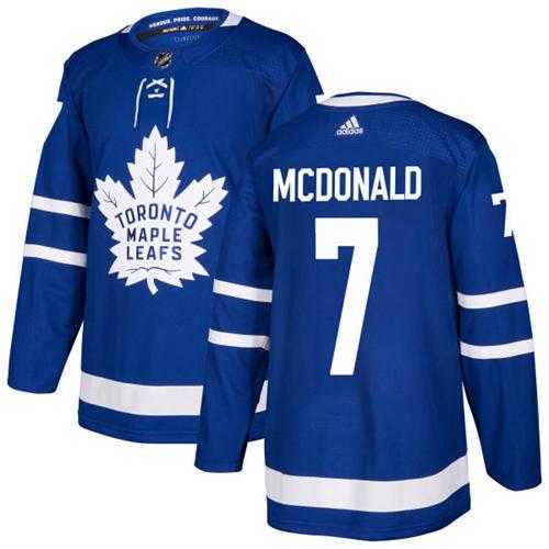 Men's Adidas Toronto Maple Leafs #7 Lanny McDonald Blue Home Authentic Stitched NHL Jersey