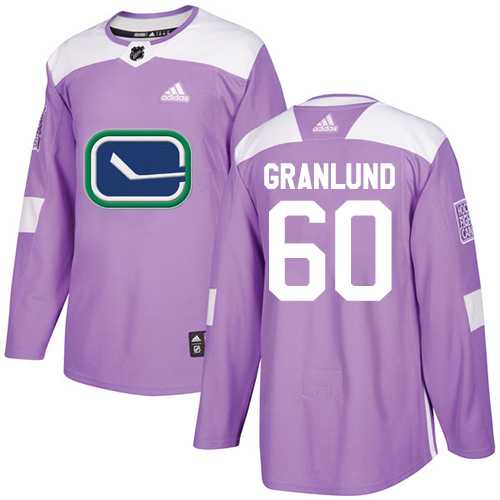 Men's Adidas Vancouver Canucks #60 Markus Granlund Purple Authentic Fights Cancer Stitched NHL