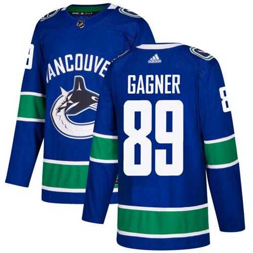 Men's Adidas Vancouver Canucks #89 Sam Gagner Blue Home Authentic Stitched NHL Jersey
