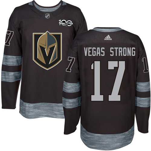 Men's Adidas Vegas Golden Knights #17 Vegas Strong Black 1917-2017 100th Anniversary Stitched NHL Jersey