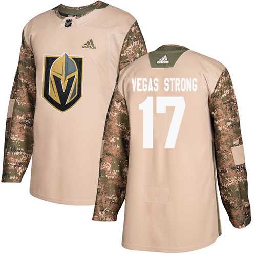 Men's Adidas Vegas Golden Knights #17 Vegas Strong Camo Authentic 2017 Veterans Day Stitched NHL Jersey