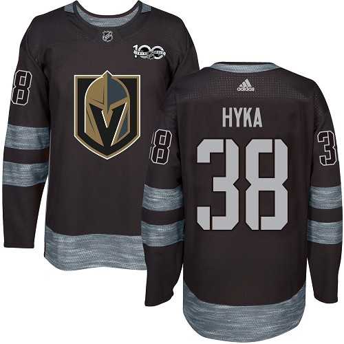 Men's Adidas Vegas Golden Knights #38 Tomas Hyka Black 1917-2017 100th Anniversary Stitched NHL Jersey