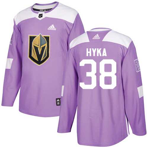 Men's Adidas Vegas Golden Knights #38 Tomas Hyka Purple Authentic Fights Cancer Stitched NHL