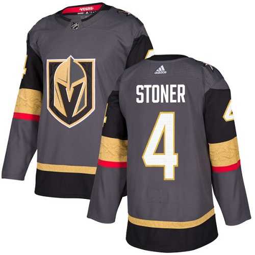 Men's Adidas Vegas Golden Knights #4 Clayton Stoner Grey Home Authentic Stitched NHL Jersey