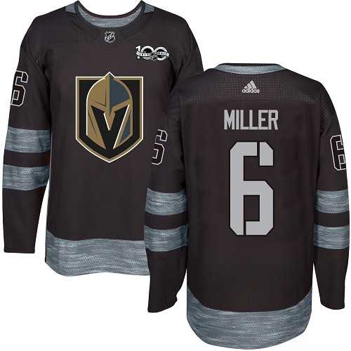 Men's Adidas Vegas Golden Knights #6 Colin Miller Black 1917-2017 100th Anniversary Stitched NHL Jersey