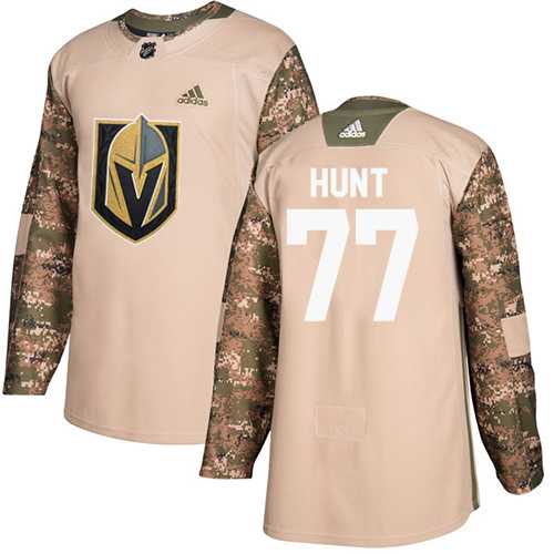 Men's Adidas Vegas Golden Knights #77 Brad Hunt Camo Authentic 2017 Veterans Day Stitched NHL Jersey
