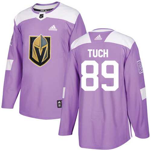 Men's Adidas Vegas Golden Knights #89 Alex Tuch Purple Authentic Fights Cancer Stitched NHL