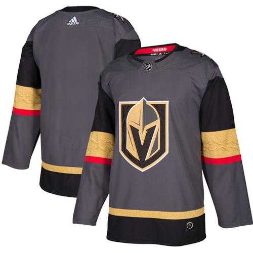 Men's Adidas Vegas Golden Knights Blank Grey Home Authentic Stitched NHL Jersey