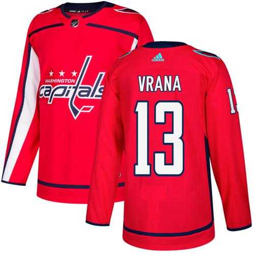 Men's Adidas Washington Capitals #13 Jakub Vrana Red Home Authentic Stitched NHL Jersey