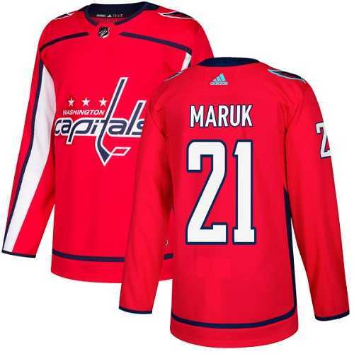 Men's Adidas Washington Capitals #21 Dennis Maruk Red Home Authentic Stitched NHL Jersey