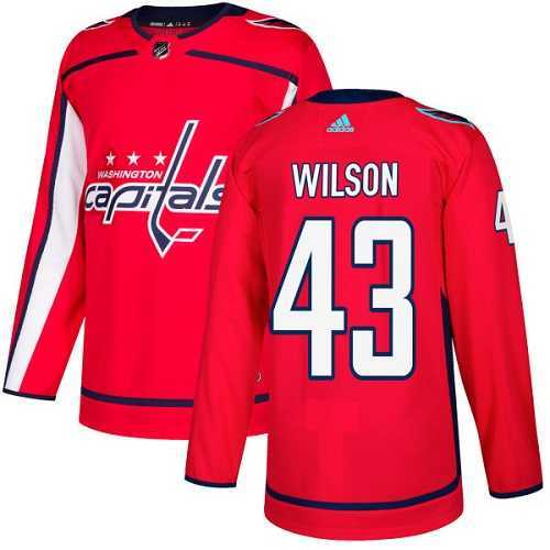 Men's Adidas Washington Capitals #43 Tom Wilson Red Home Authentic Stitched NHL Jersey