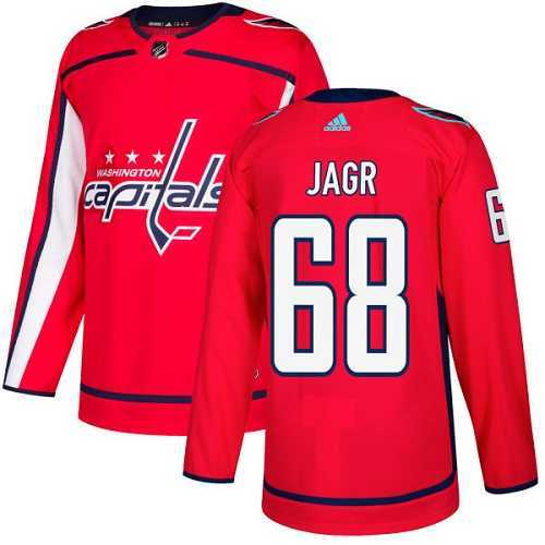 Men's Adidas Washington Capitals #68 Jaromir Jagr Red Home Authentic Stitched NHL Jersey