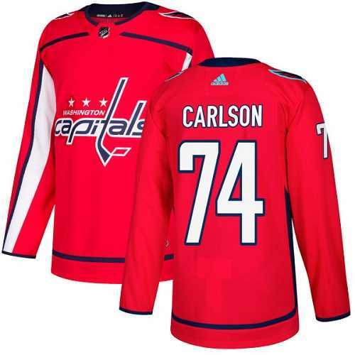 Men's Adidas Washington Capitals #74 John Carlson Red Home Authentic Stitched NHL Jersey