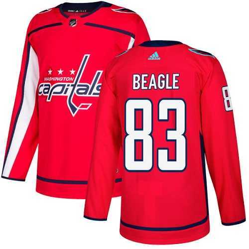 Men's Adidas Washington Capitals #83 Jay Beagle Red Home Authentic Stitched NHL Jersey