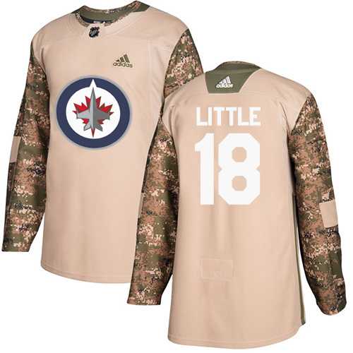 Men's Adidas Winnipeg Jets #18 Bryan Little Camo Authentic 2017 Veterans Day Stitched NHL Jersey