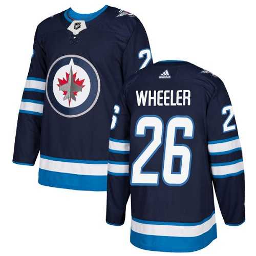 Men's Adidas Winnipeg Jets #26 Blake Wheeler Navy Blue Home Authentic Stitched NHL Jersey