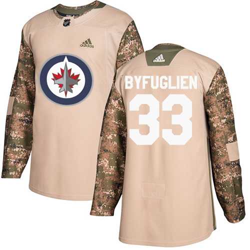 Men's Adidas Winnipeg Jets #33 Dustin Byfuglien Camo Authentic 2017 Veterans Day Stitched NHL Jersey