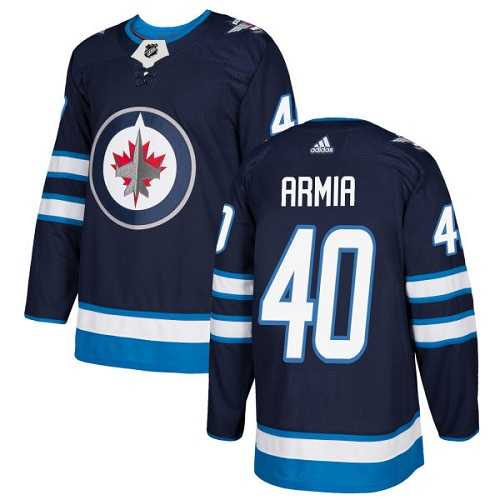 Men's Adidas Winnipeg Jets #40 Joel Armia Navy Blue Home Authentic Stitched NHL Jersey