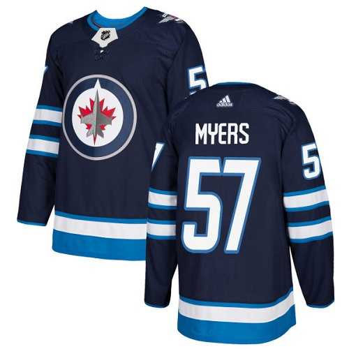 Men's Adidas Winnipeg Jets #57 Tyler Myers Navy Blue Home Authentic Stitched NHL Jersey
