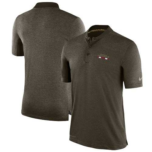 Men's Arizona Cardinals Nike Olive Salute to Service Sideline Polo T-Shirt