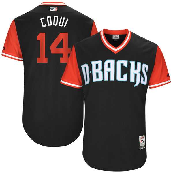 Men's Arizona Diamondbacks #14 Reymond Fuentes Coqui Majestic Black 2017 Little League World Series Players Weekend Jersey Men's Arizona Diamondbacks #14 Reymond Fuentes Coqui Majestic Black 2017 Little League World Series Players Weekend Jersey