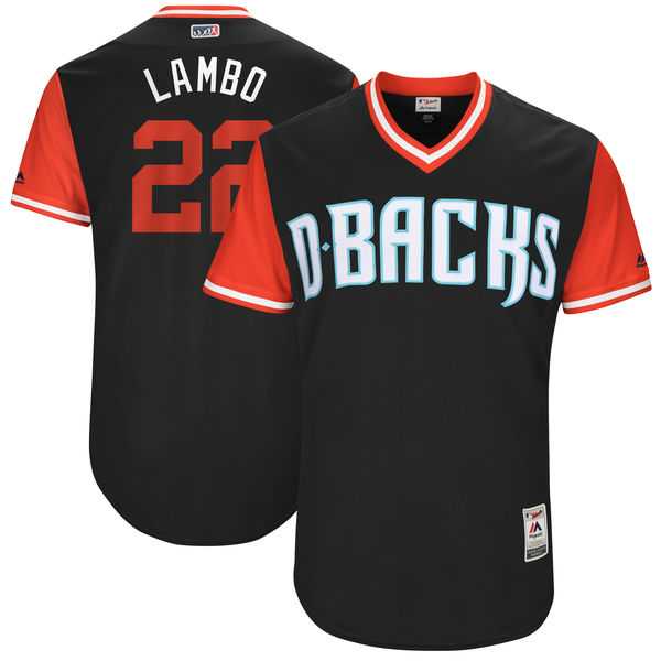 Men's Arizona Diamondbacks #22 Jake Lamb Lambo Majestic Black 2017 Little League World Series Players Weekend Jersey Men's Arizona Diamondbacks #22 Jake Lamb Lambo Majestic Black 2017 Little League World Series Players Weekend Jersey