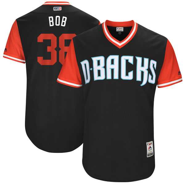 Men's Arizona Diamondbacks #38 Robbie Ray Bob Majestic Black 2017 Little League World Series Players Weekend Jersey