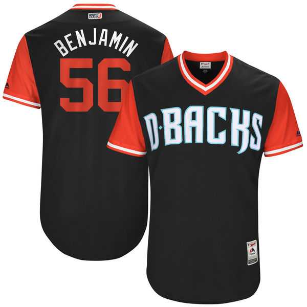 Men's Arizona Diamondbacks #56 Fernando Rodney Benjamin Majestic Black 2017 Little League World Series Players Weekend Jersey