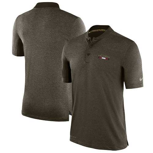 Men's Atlanta Falcons Nike Olive Salute to Service Sideline Polo T-Shirt