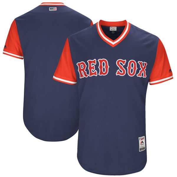 Men's Boston Red Sox Customized Navy 2017 Little League World Series Players Weekend Jersey
