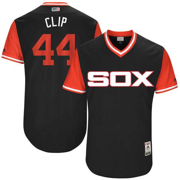 Men's Chicago White Sox #44 Tyler Clippard Clip Majestic Black 2017 Little League World Series Players Weekend Jersey
