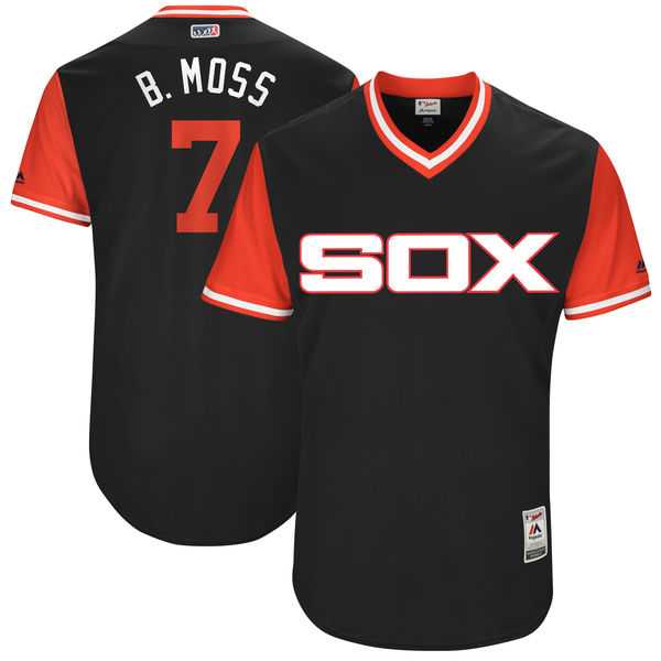 Men's Chicago White Sox #7 Tim Anderson B. Moss Majestic Black 2017 Little League World Series Players Weekend Jersey