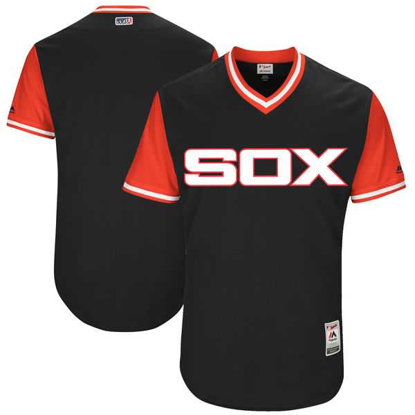 Men's Chicago White Sox Customized Black 2017 Little League World Series Players Weekend Jersey