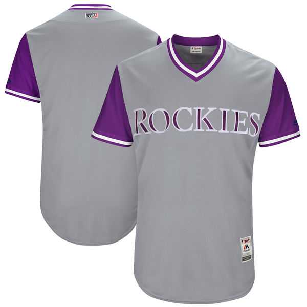 Men's Colorado Rockies Customized Gray 2017 Little League World Series Players Weekend Jersey Men's Colorado Rockies Customized Gray 2017 Little League World Series Players Weekend Jersey