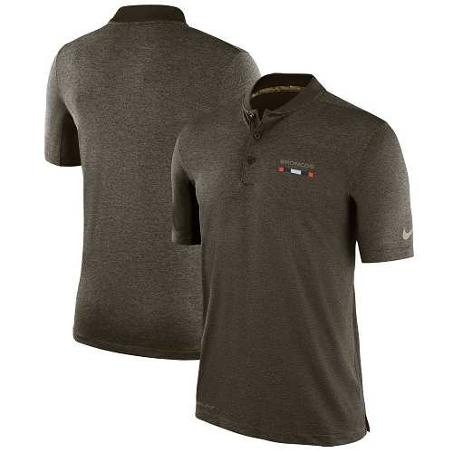 Men's Denver Broncos Nike Olive Salute to Service Sideline Polo T-Shirt