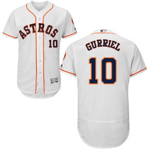 Men's Houston Astros #10 Yuli Gurriel White Flexbase Authentic Collection Stitched MLB Jersey