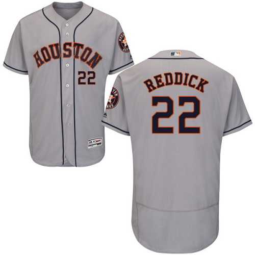 Men's Houston Astros #22 Josh Reddick Grey Flexbase Authentic Collection Stitched MLB Jersey