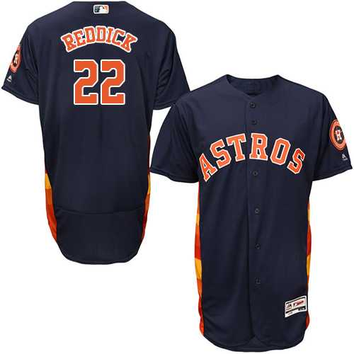 Men's Houston Astros #22 Josh Reddick Navy Blue Flexbase Authentic Collection Stitched MLB Jersey