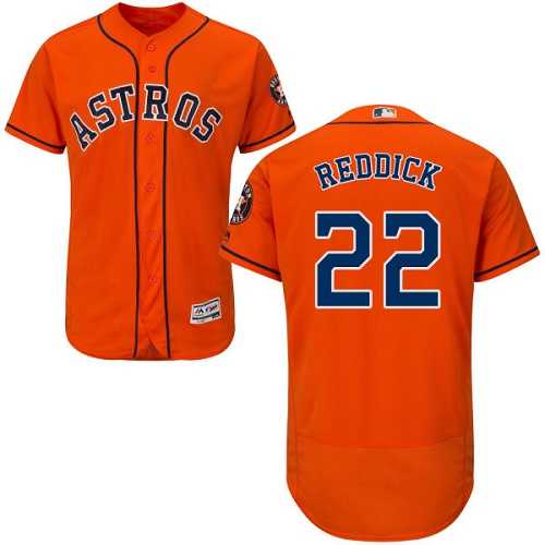 Men's Houston Astros #22 Josh Reddick Orange Flexbase Authentic Collection Stitched MLB Jersey
