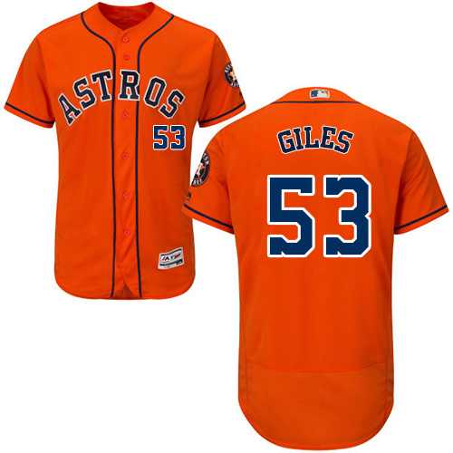 Men's Houston Astros #53 Ken Giles Orange Flexbase Authentic Collection Stitched MLB Jersey