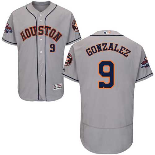 Men's Houston Astros #9 Marwin Gonzalez Grey Flexbase Authentic Collection 2017 World Series Champions Stitched MLB Jersey Men's Houston Astros #9 Marwin Gonzalez Grey Flexbase Authentic Collection 2017 World Series Champions Stitched MLB Jersey
