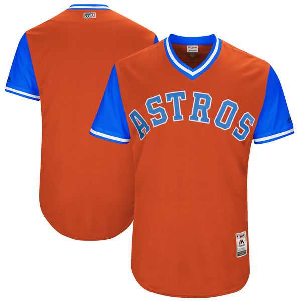 Men's Houston Astros Customized Orange 2017 Little League World Series Players Weekend Jersey Men's Houston Astros Customized Orange 2017 Little League World Series Players Weekend Jersey
