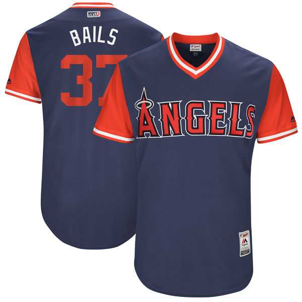 Men's Los Angeles Angels #37 Andrew Bailey Bails Majestic Navy 2017 Little League World Series Players Weekend Jersey