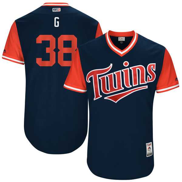 Men's Minnesota Twins #38 Chris Gimenez G Majestic Navy 2017 Little League World Series Players Weekend Jersey Men's Minnesota Twins #38 Chris Gimenez G Majestic Navy 2017 Little League World Series Players Weekend Jersey
