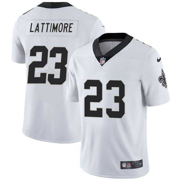 Men's New Orleans Saints #23 Marshon Lattimore Nike White Vapor Untouchable Limited Jersey