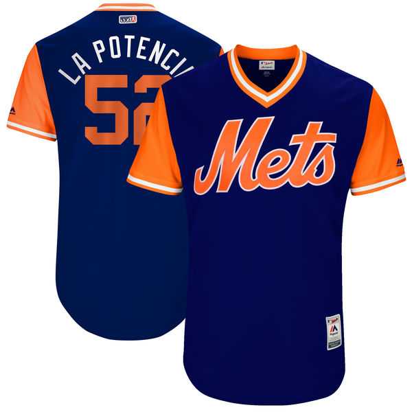 Men's New York Mets #52 Yoenis Cespedes La Potencia Majestic Royal 2017 Little League World Series Players Weekend Jersey Men's New York Mets #52 Yoenis Cespedes La Potencia Majestic Royal 2017 Little League World Series Players Weekend Jersey